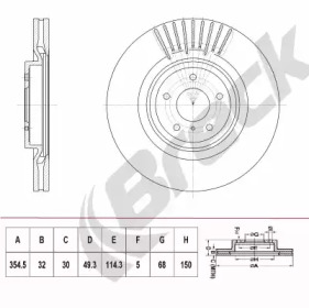 Тормозной диск BRECK BR 420 VH100